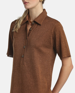 Brązowa koszulowa sukienka Corvara - Image #4