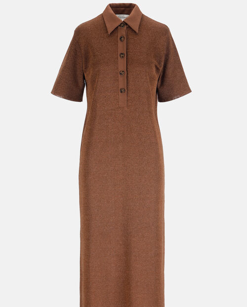 Brązowa koszulowa sukienka Corvara - Image #5