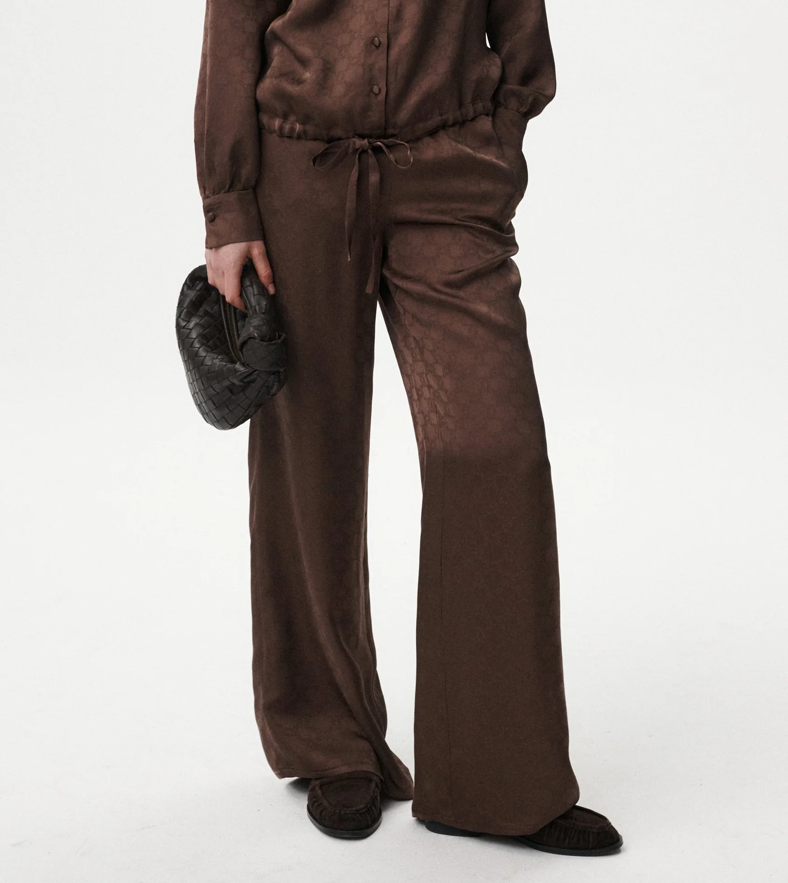 Brązowe spodnie z monogramem Weekend - Image #0