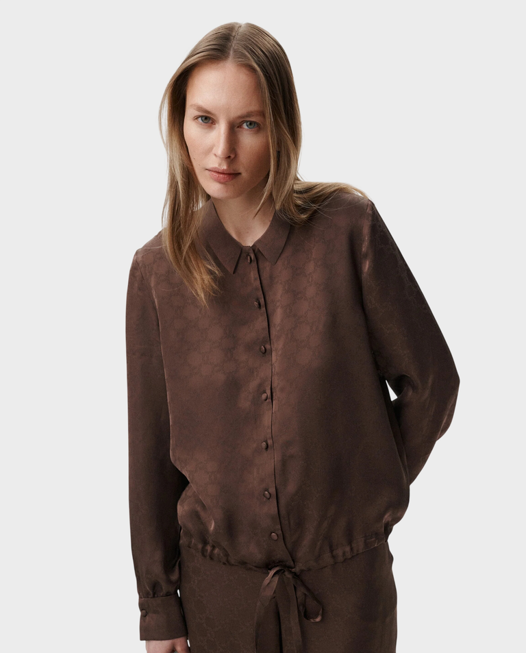 Brązowa bluzka z monogramem Weekend