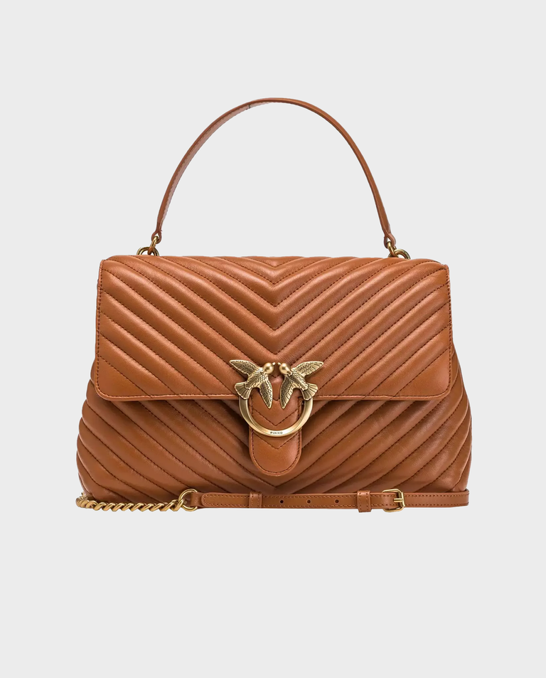 Brązowa torebka Big Lady Love Bag Puff Chevron