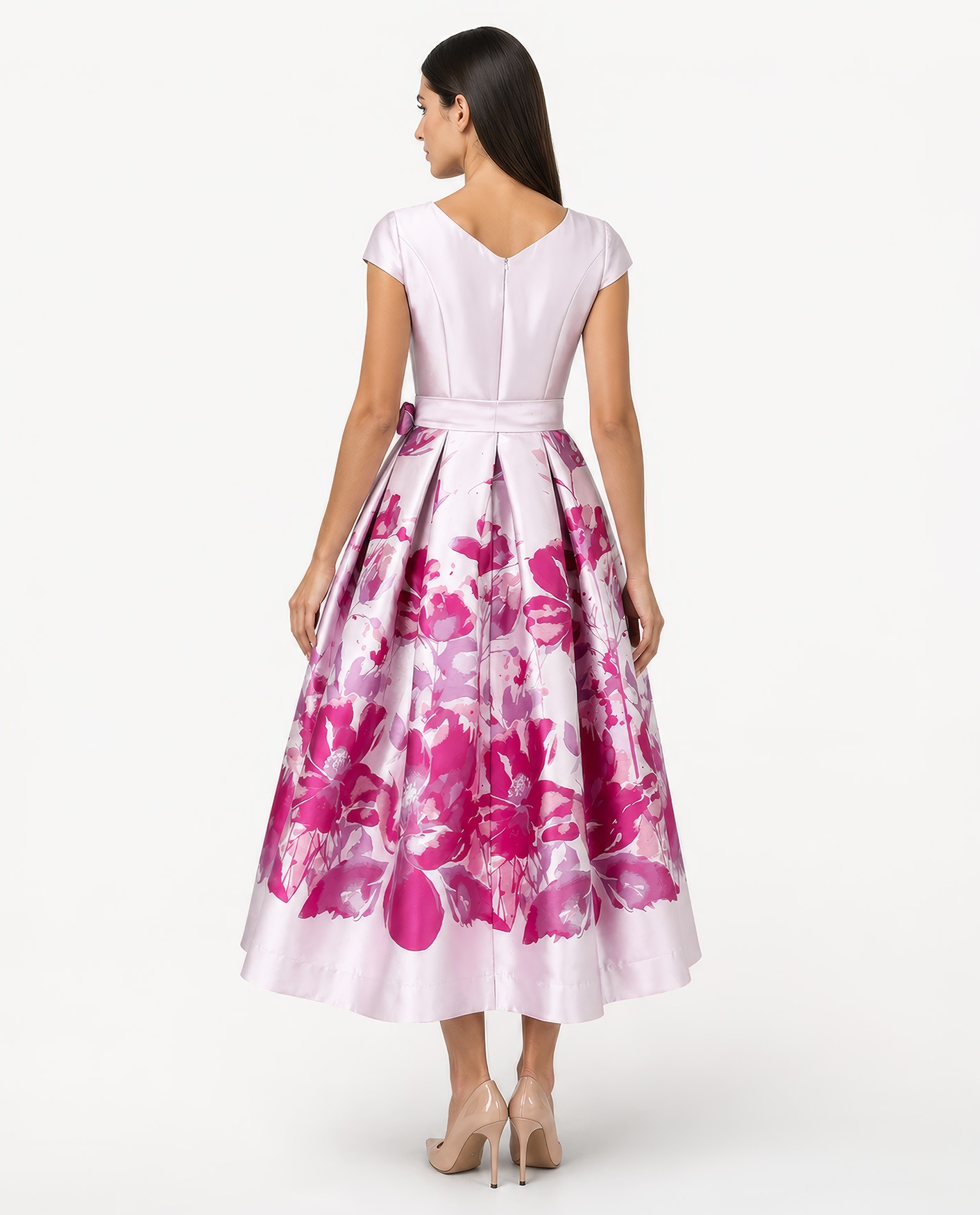 Elegancka sukienka w kwiaty Ksavera - Image #2