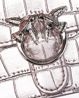 Srebrna torebka Micro Love Bell Croco - Image #3