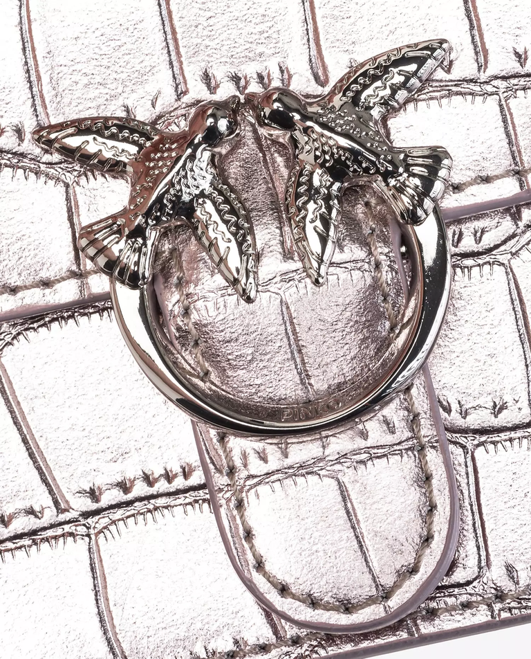 Srebrna torebka Micro Love Bell Croco - Image #3