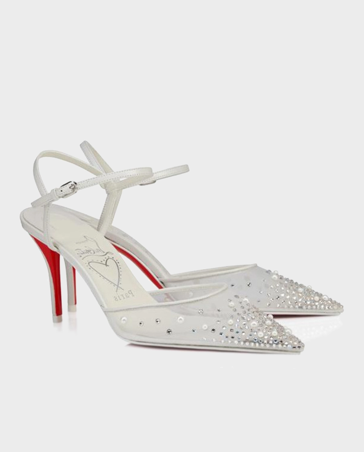 Białe szpilki Panna Z Riviera Strass 80 - Image #2
