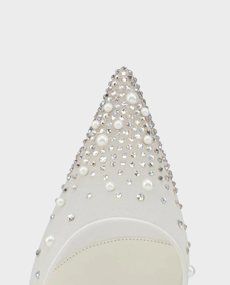 Białe szpilki Panna Z Riviera Strass 80 - Image #4