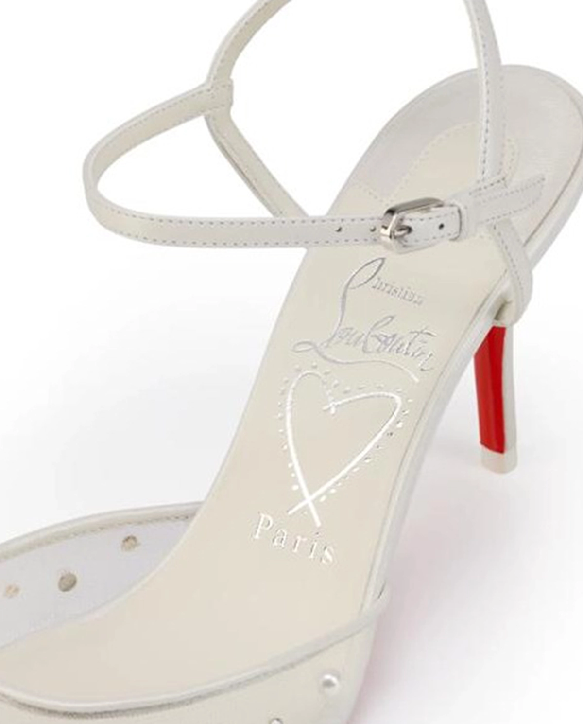 Białe szpilki Panna Z Riviera Strass 80 - Image #5
