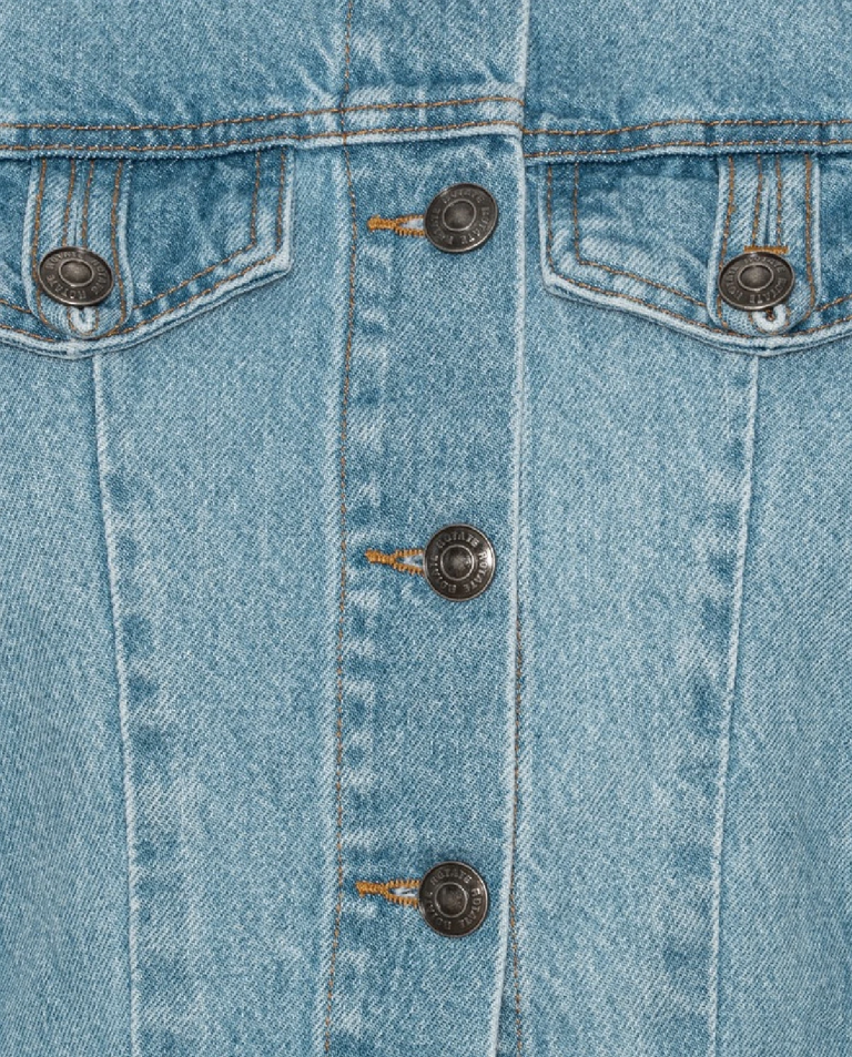 Rozszerzany top jeansowy - Image #4