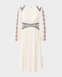 Kremowa sukienka w stylu boho Tina - Image #0