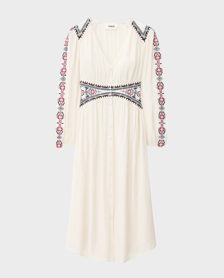 Kremowa sukienka w stylu boho Tina