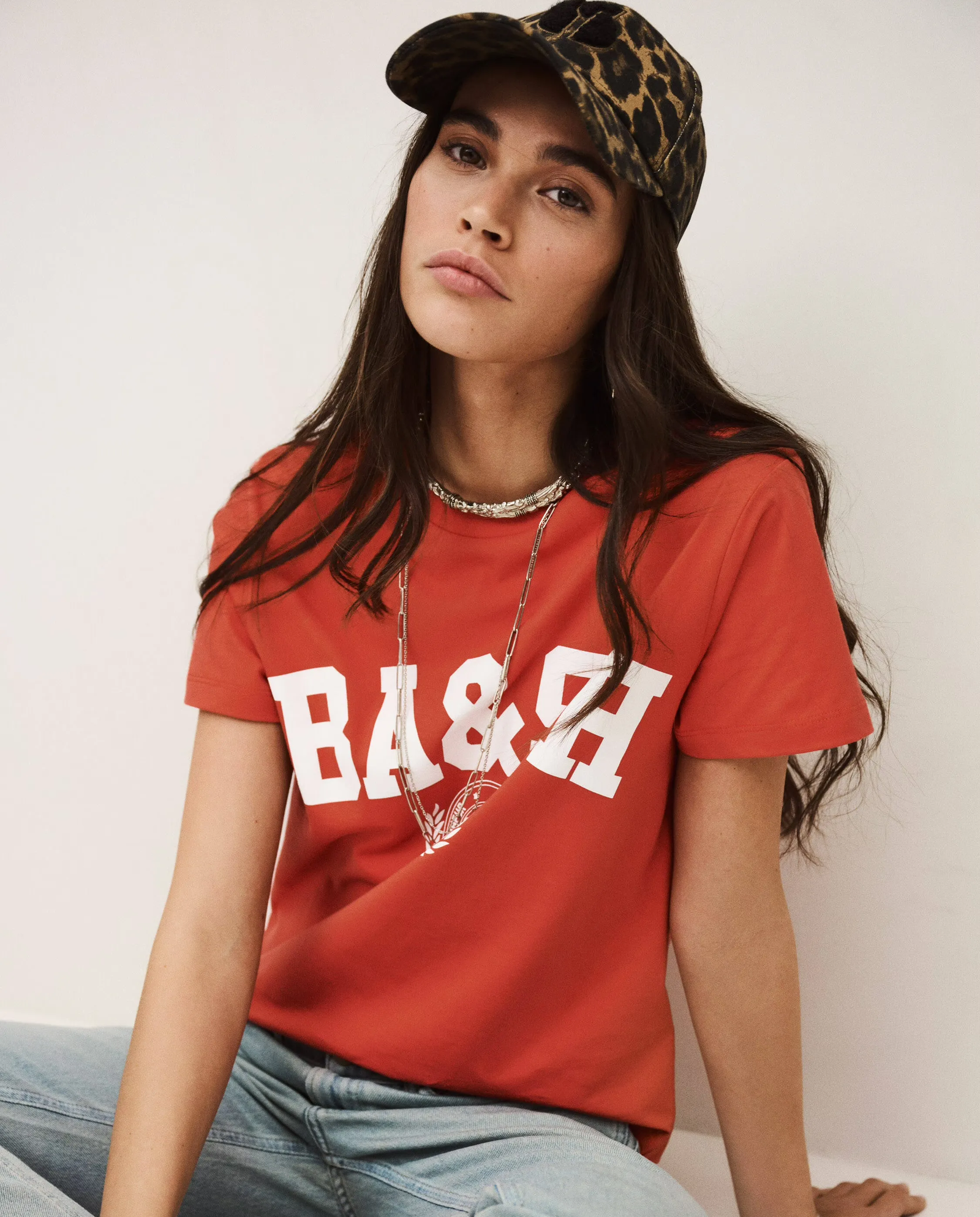 Czerwony t-shirt z logo Ioni - Image #2