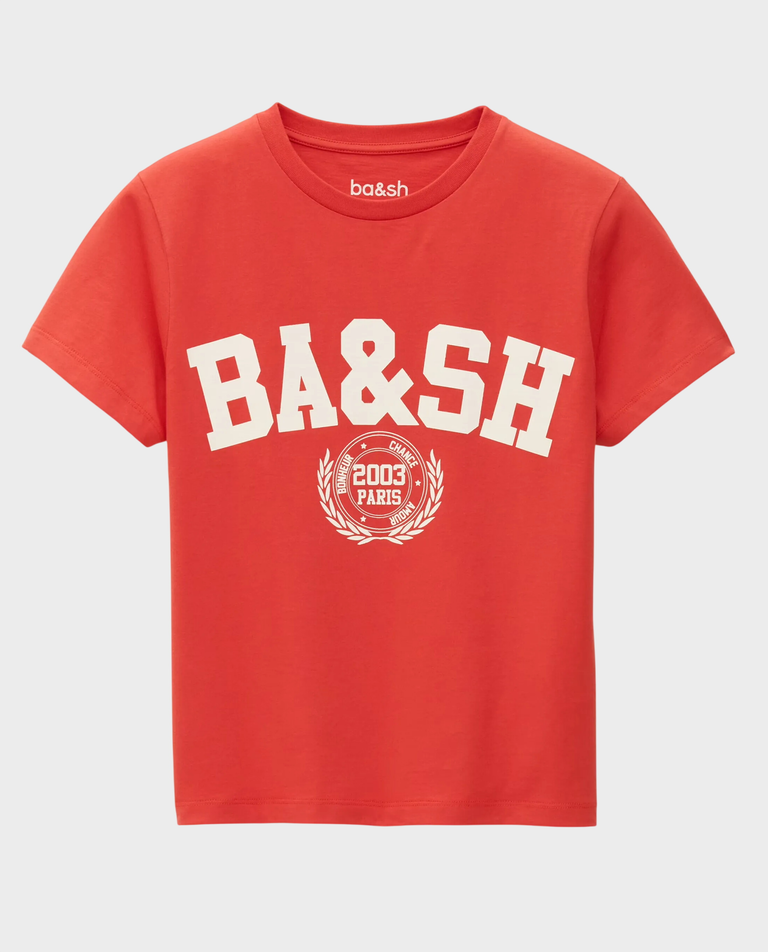 Czerwony t-shirt z logo Ioni