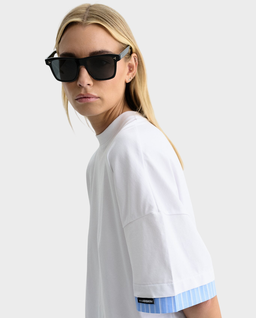 Biały t-shirt oversize Dua - Image #1