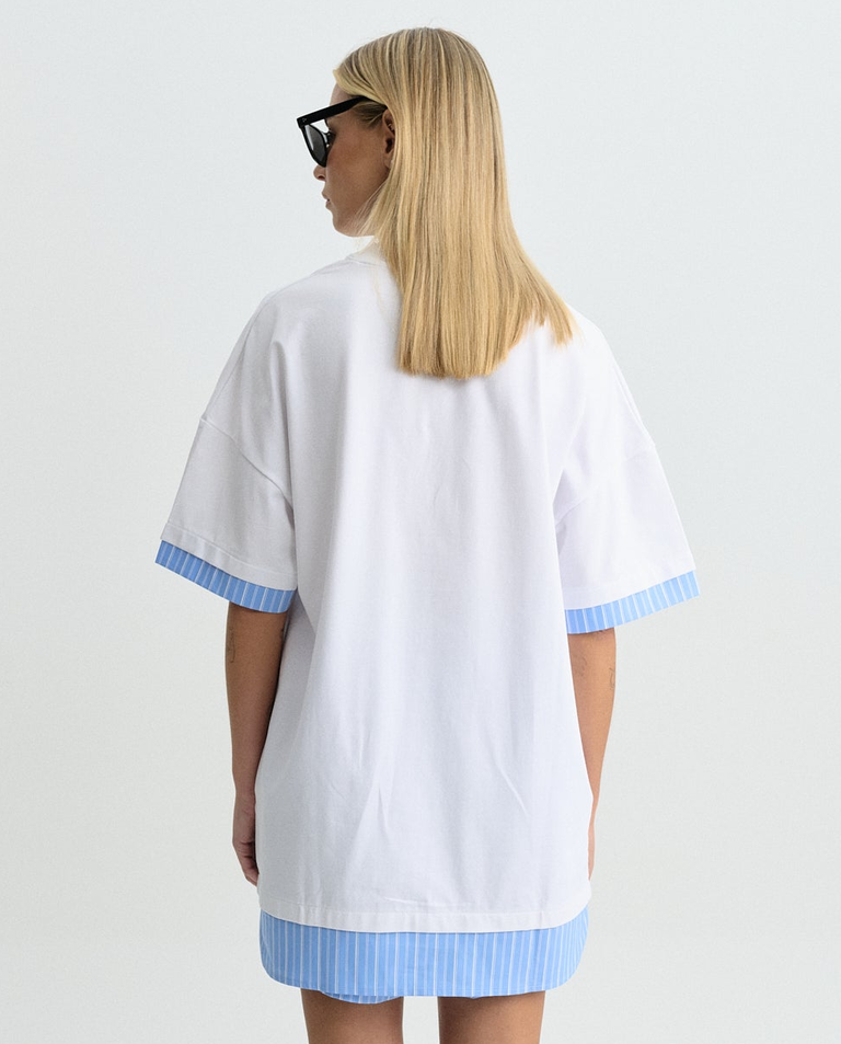 Biały t-shirt oversize Dua - Image #2