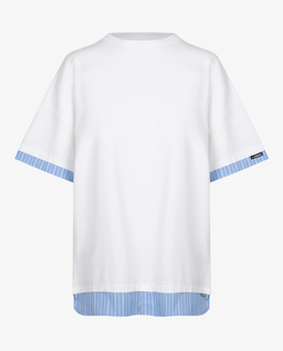 Biały t-shirt oversize Dua - Image #3