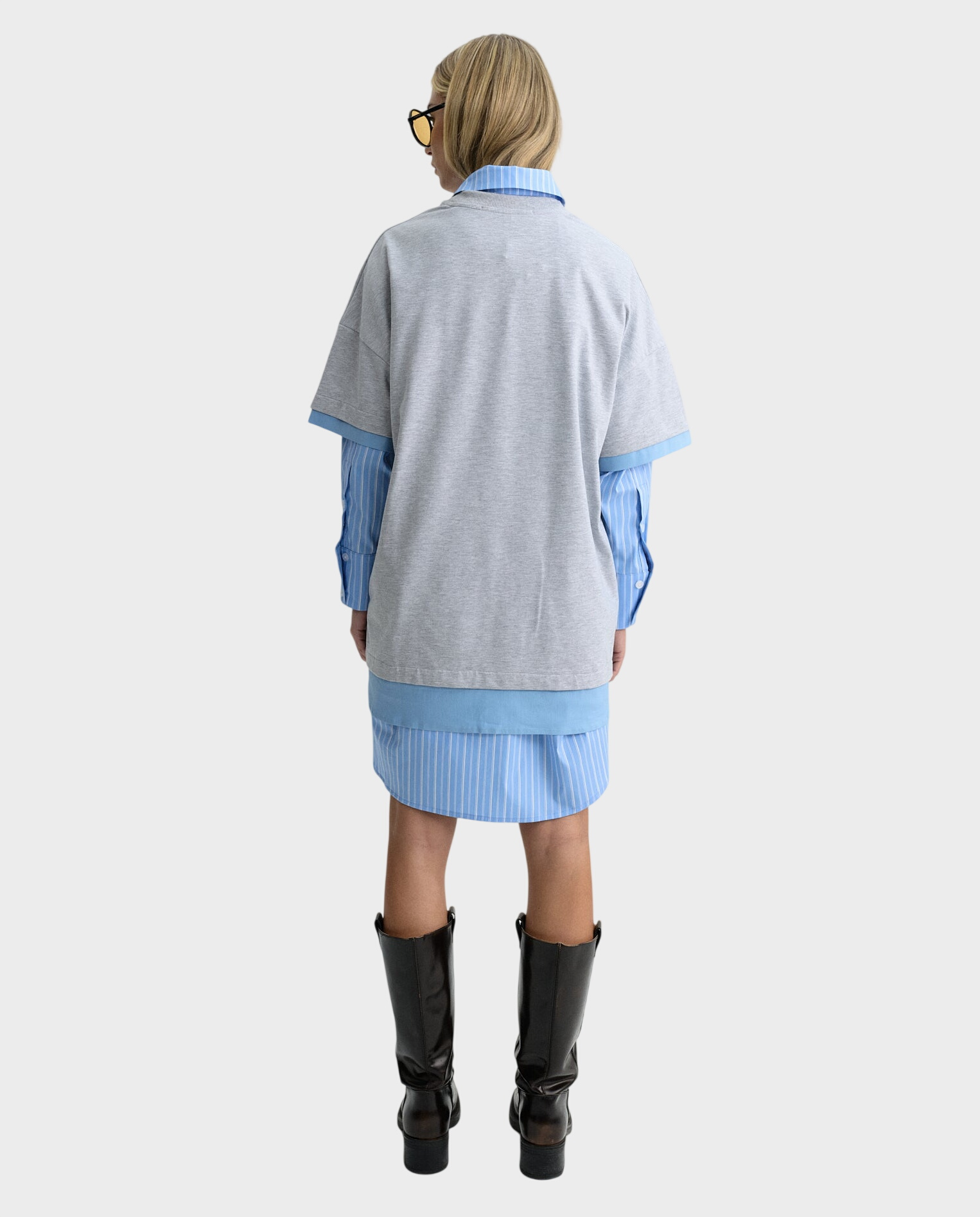 Szary t-shirt oversize Dua - Image #3