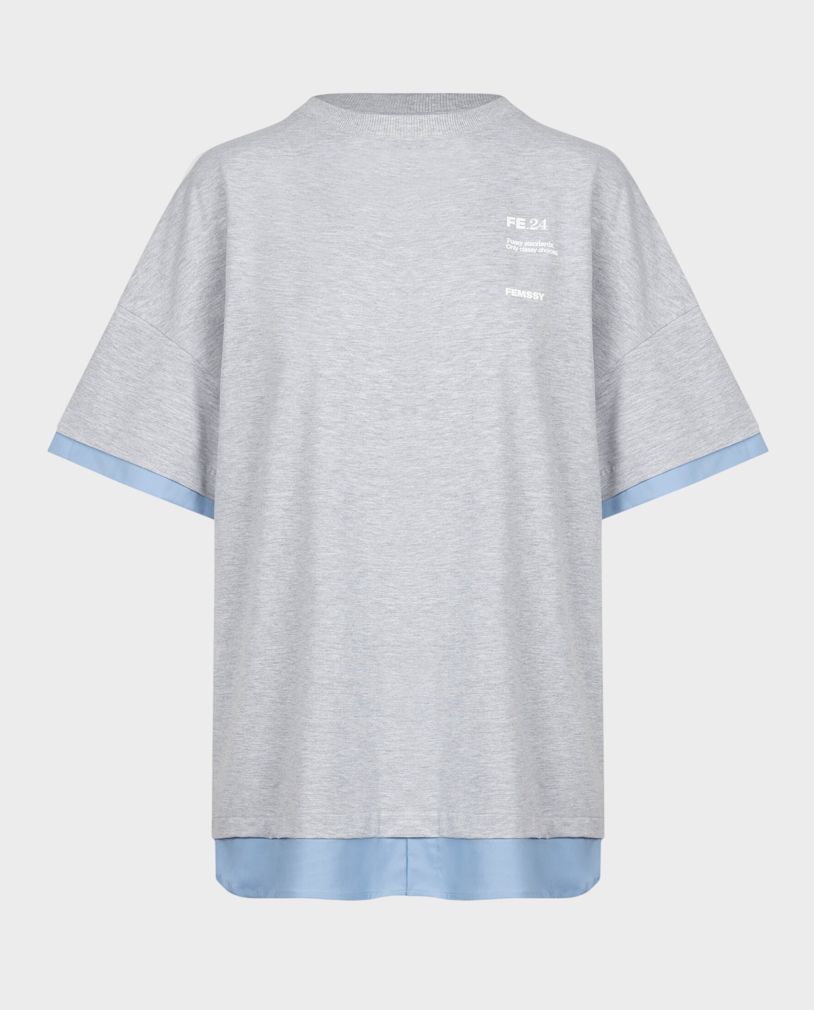 Szary t-shirt oversize Dua - Image #0