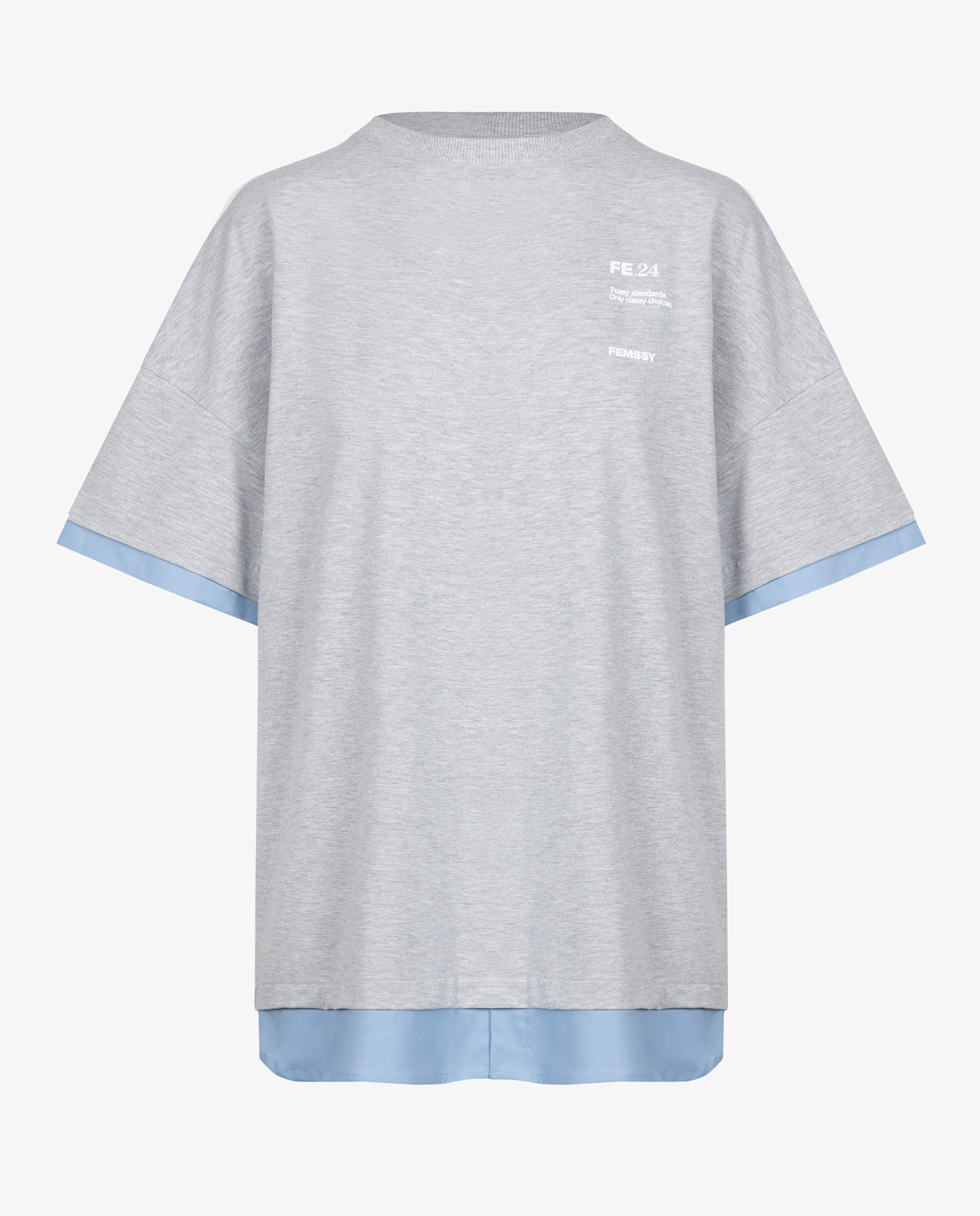 Szary t-shirt oversize Dua - Image #5