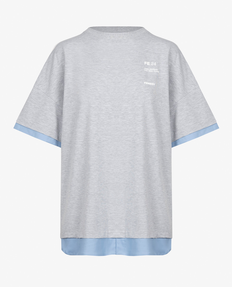 Szary t-shirt oversize Dua - Image #5