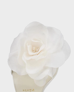 Białe sandały na szpilce Miss Z Flora 100 - Image #4
