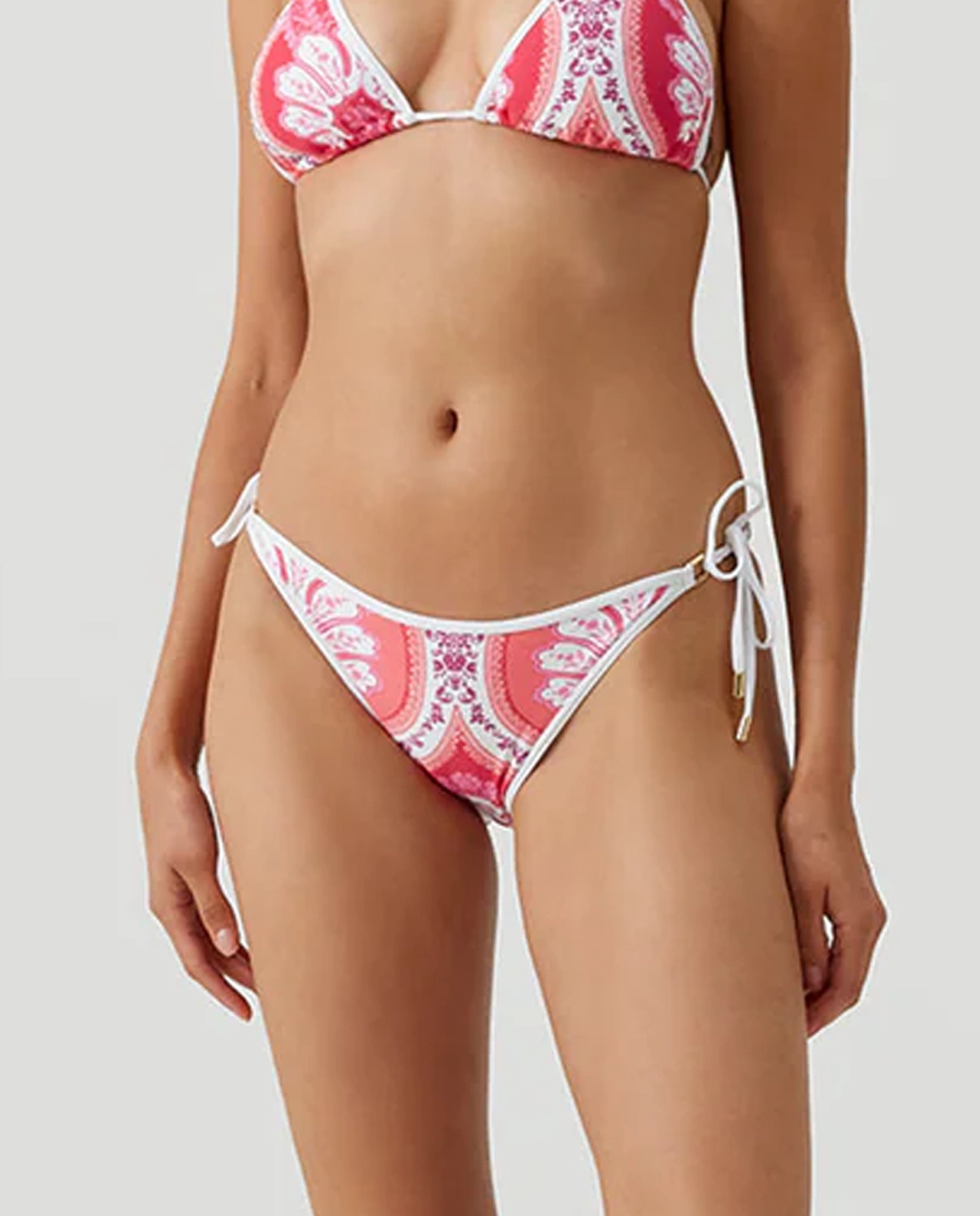 Biało-różowy dół od bikini Malta - Image #0