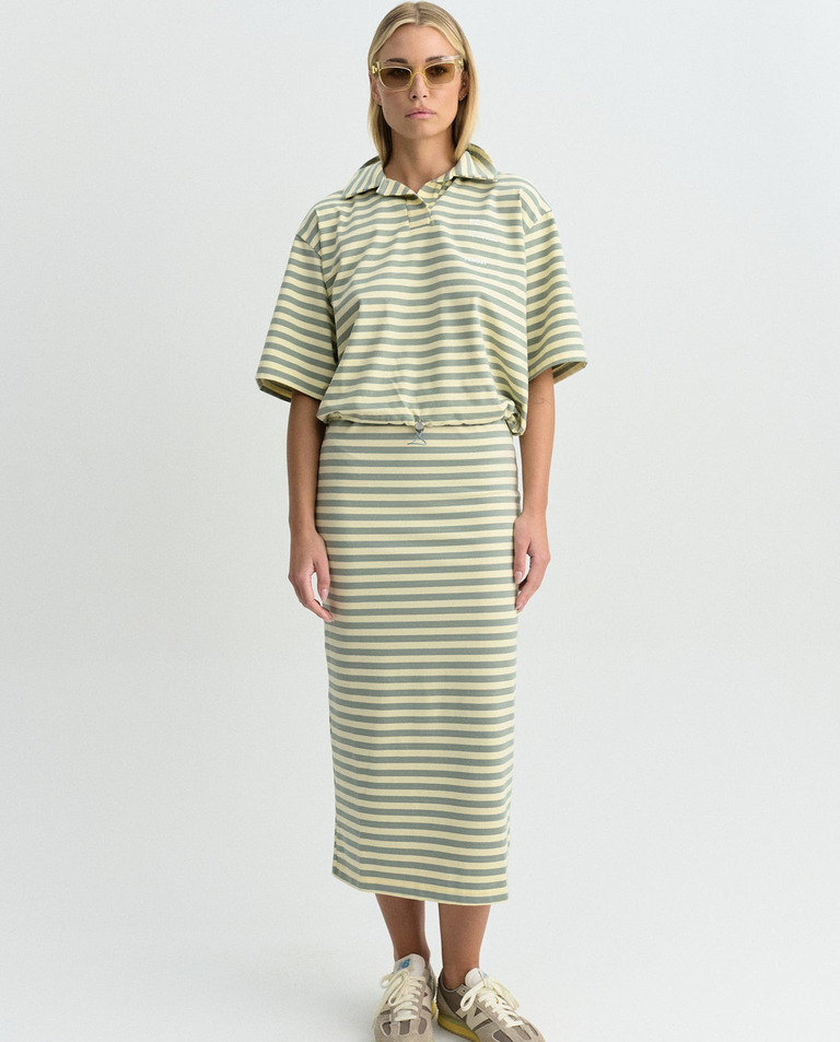 Bawełniany t-shirt w paski Blanche