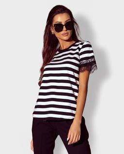 T-shirt w paski Strisca - Image #0