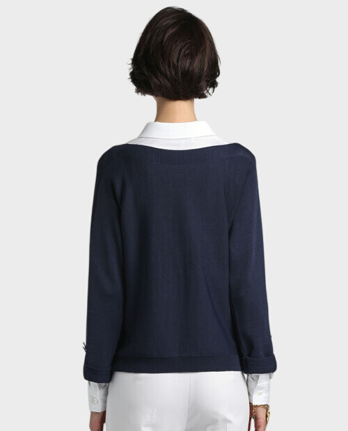 Granatowy sweter Curatore