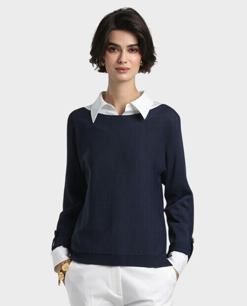 Granatowy sweter Curatore
