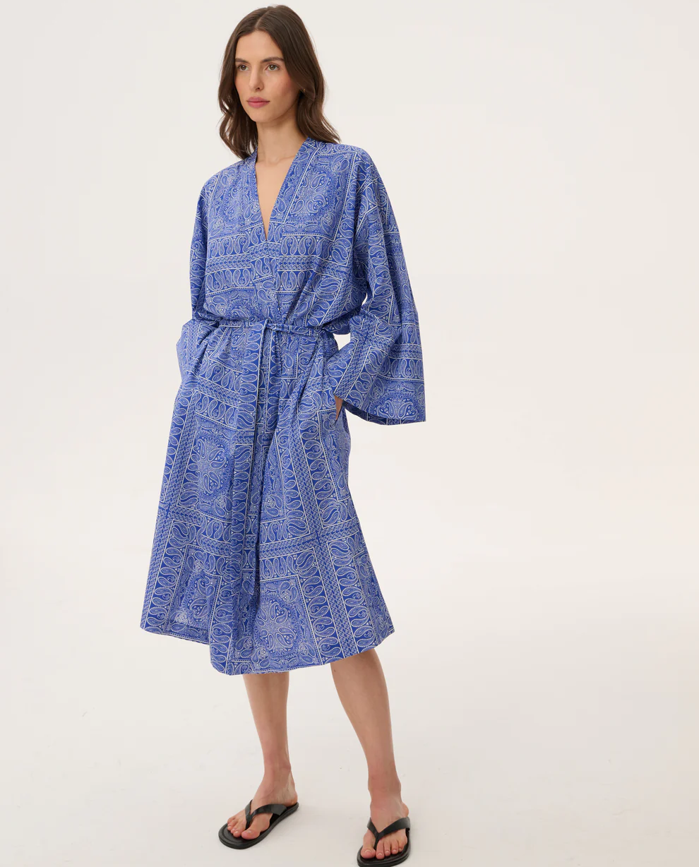 Niebieskie kimono z nadrukiem bandany Musolla - Image #1