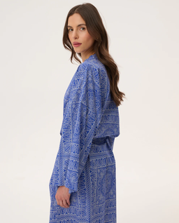 Niebieskie kimono z nadrukiem bandany Musolla - Image #4