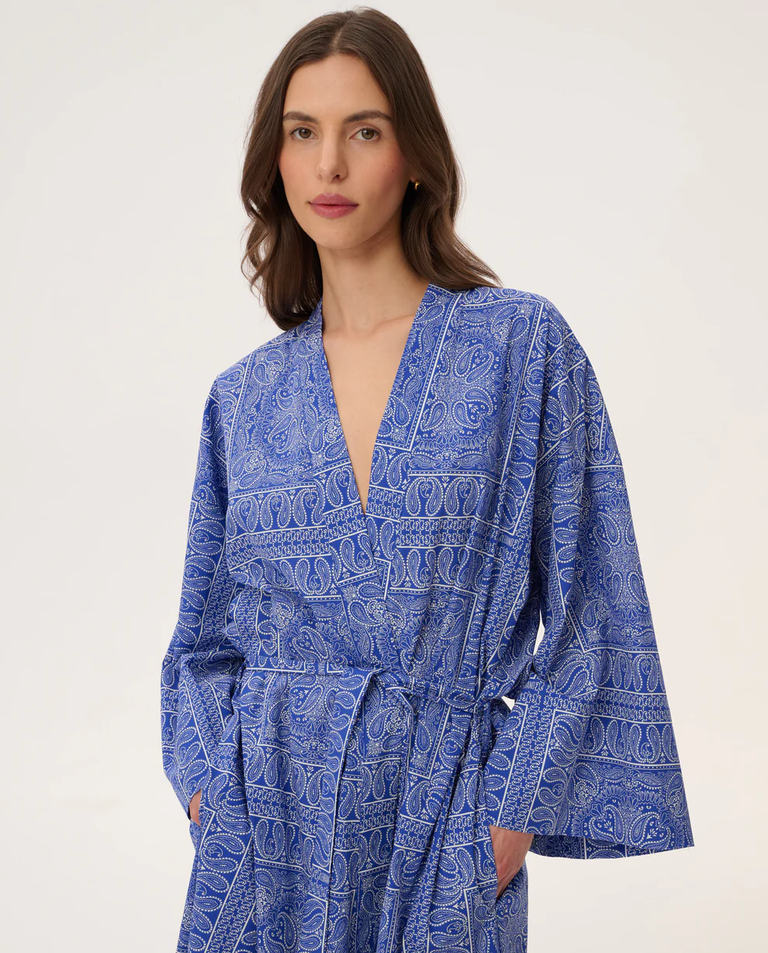 Niebieskie kimono z nadrukiem bandany Musolla - Image #3