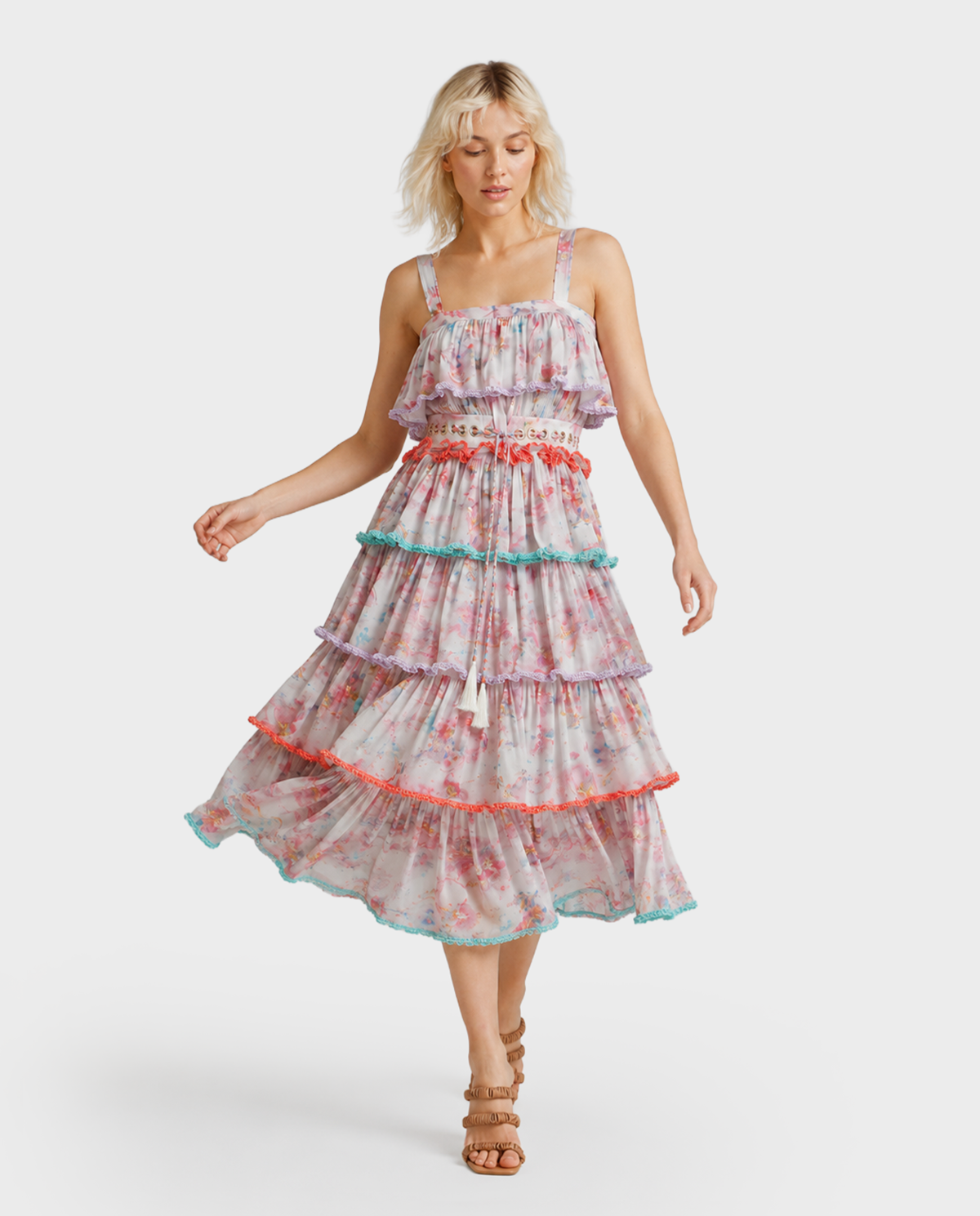 Sukienka maxi w kwiatowy motyw Floret - Image #1