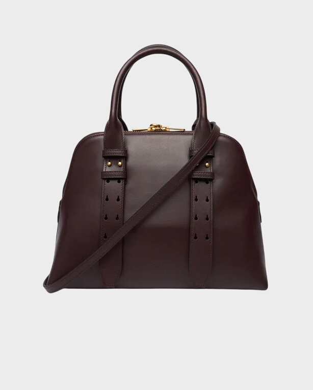 Bordowa torebka Bowling Bag Medium