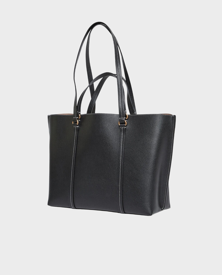 Czarna skórzana torebka Carrie Shopper Bag