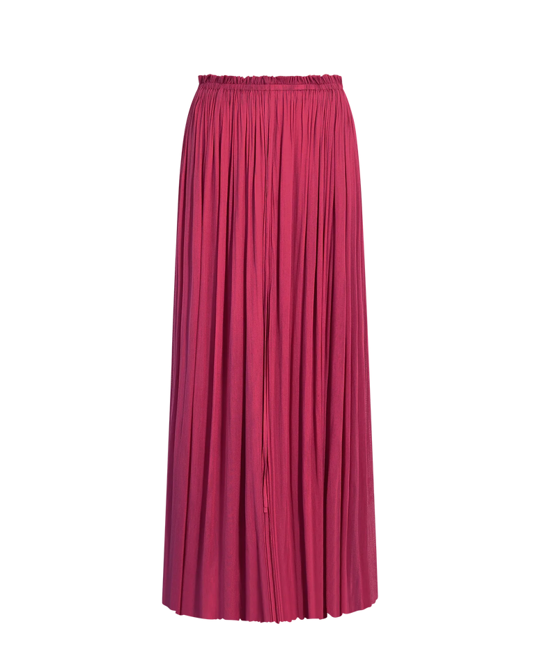 Różowa spódnica maxi z jedwabiu - Image #4