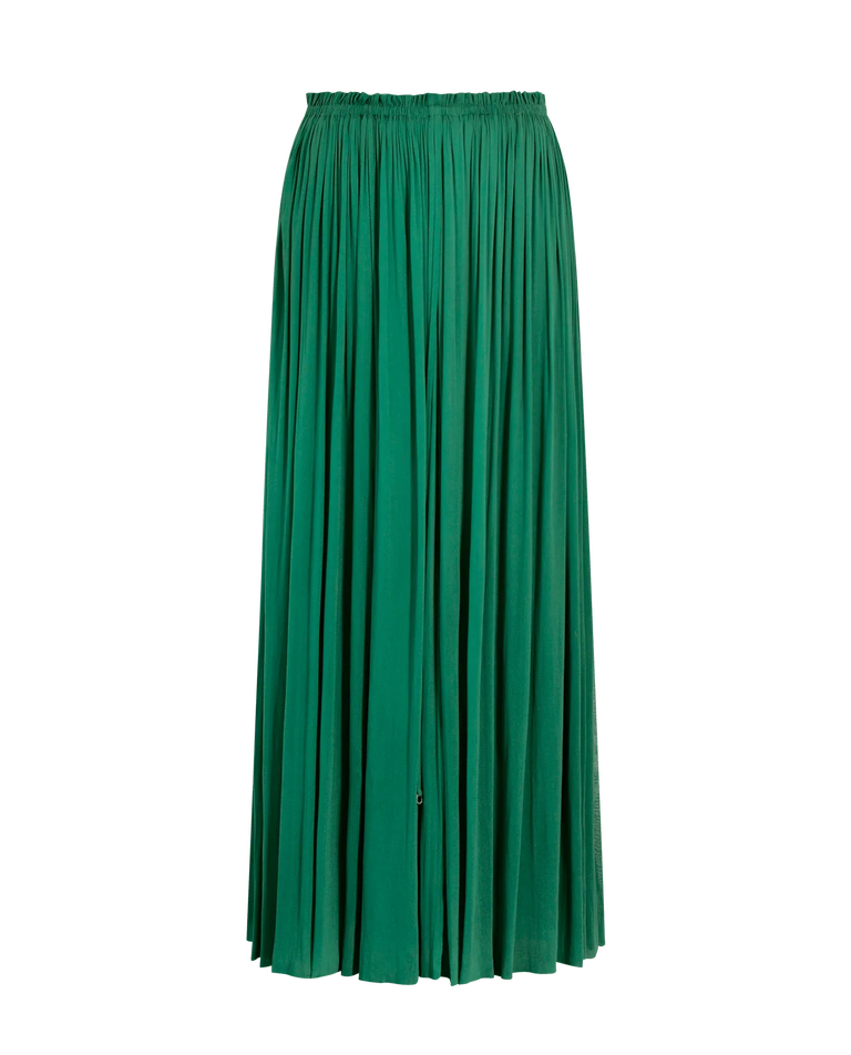 Zielona spódnica maxi z jedwabiu - Image #4