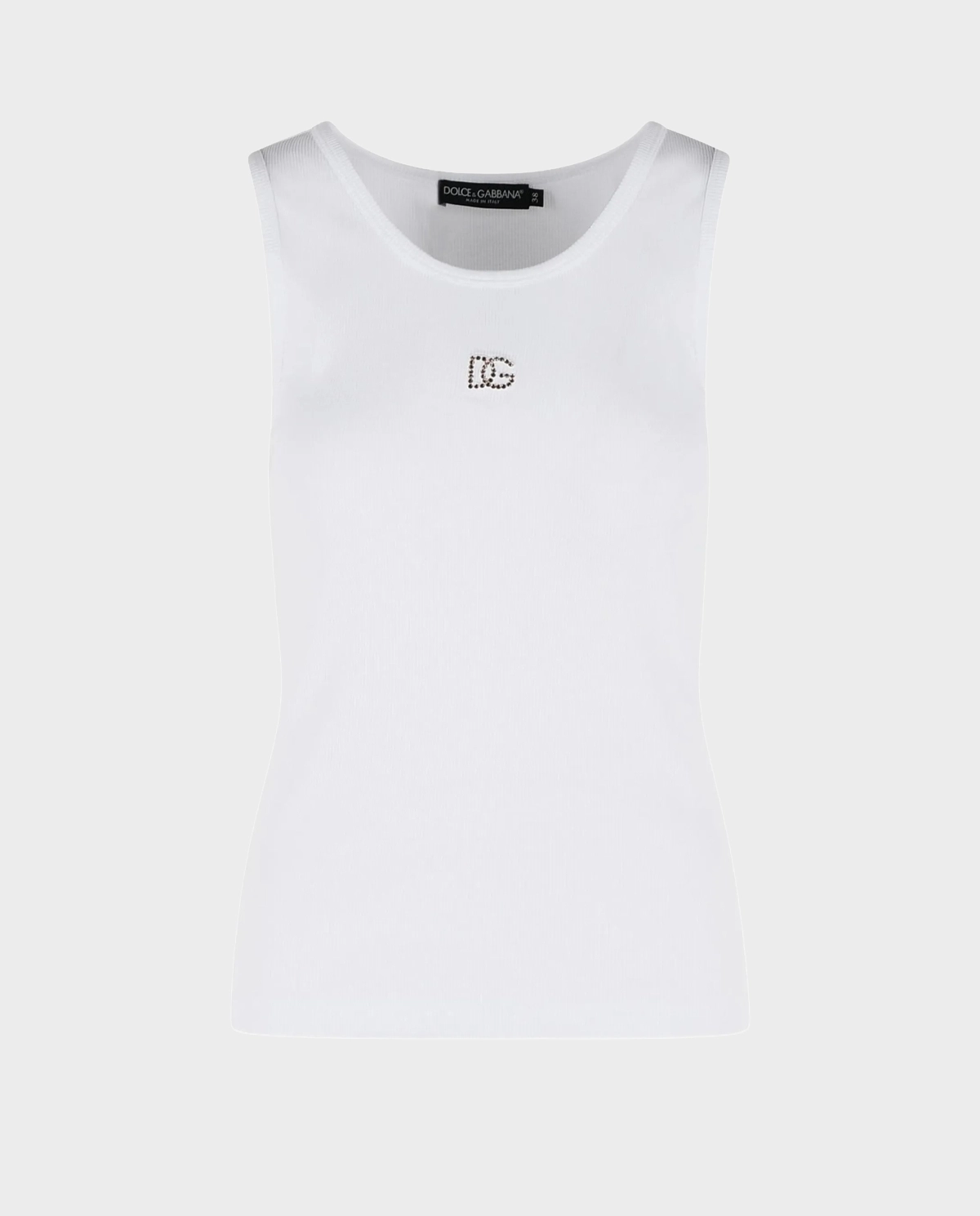Biały tank top z logo - Image #0