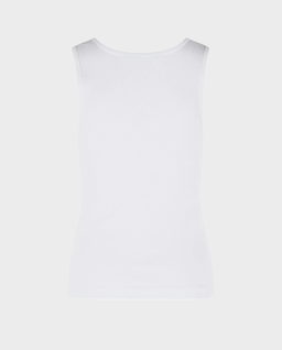 Biały tank top z logo - Image #1