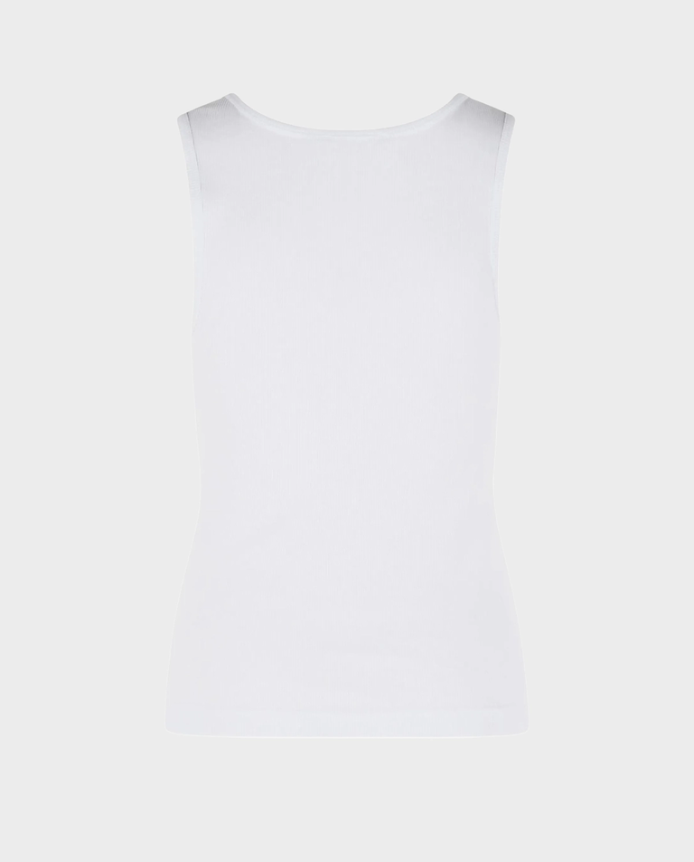 Biały tank top z logo