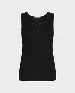 Czarny tank top z logo - Image #0