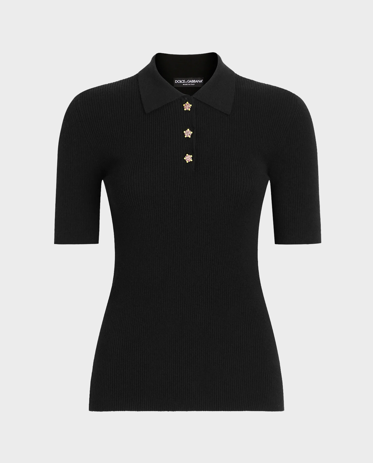 Czarna koszulka polo