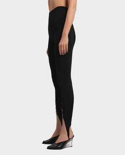 Czarne legginsy z haftkami Serpente - Image #2