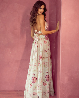 Maxi sukienka z printem Fiore Nude - Image #2