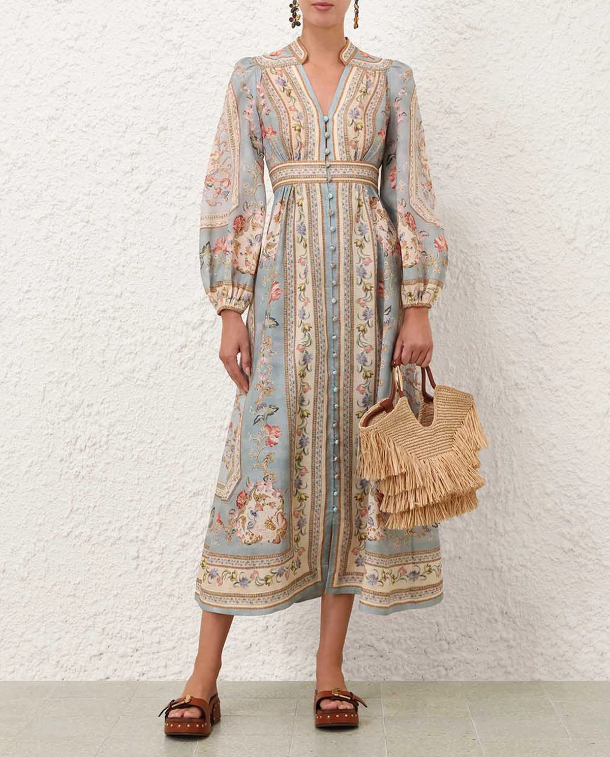 Sukienka w kwiaty Roselight Plunge Midi - Image #2
