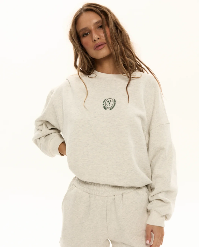 Jasnoszara bluza Varsity - Image #7