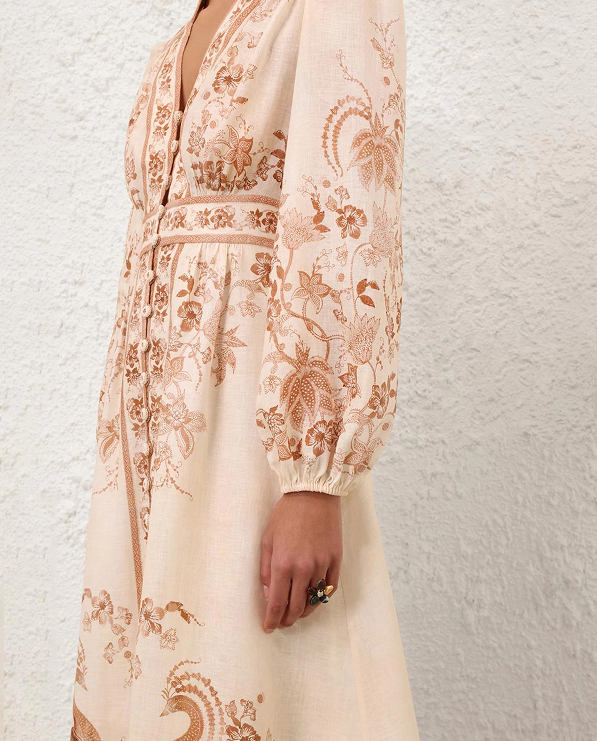 Sukienka w kwiaty Indra Plunge Midi - Image #4