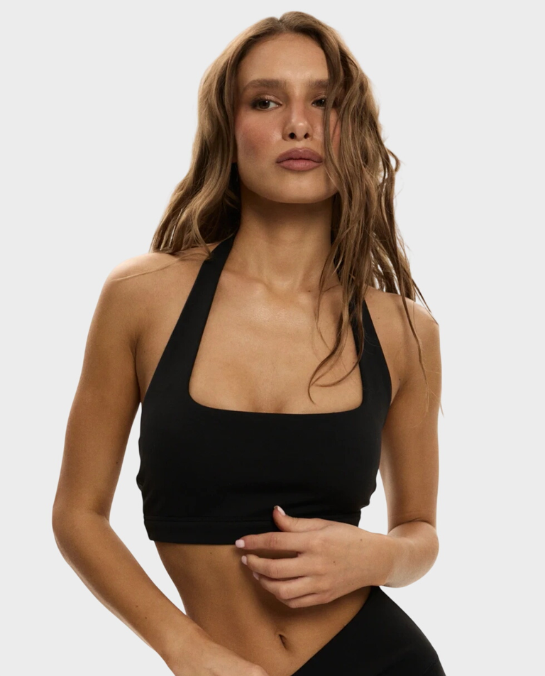 Czarny top Halter