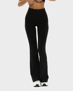 Czarne legginsy z rozszerzaną nogawką Comfort Flare - Image #0