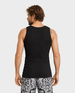 Czarny bawełniany tank top - Image #4